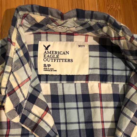 American Eagle Small Blue Flannel - Picture 2 of 3